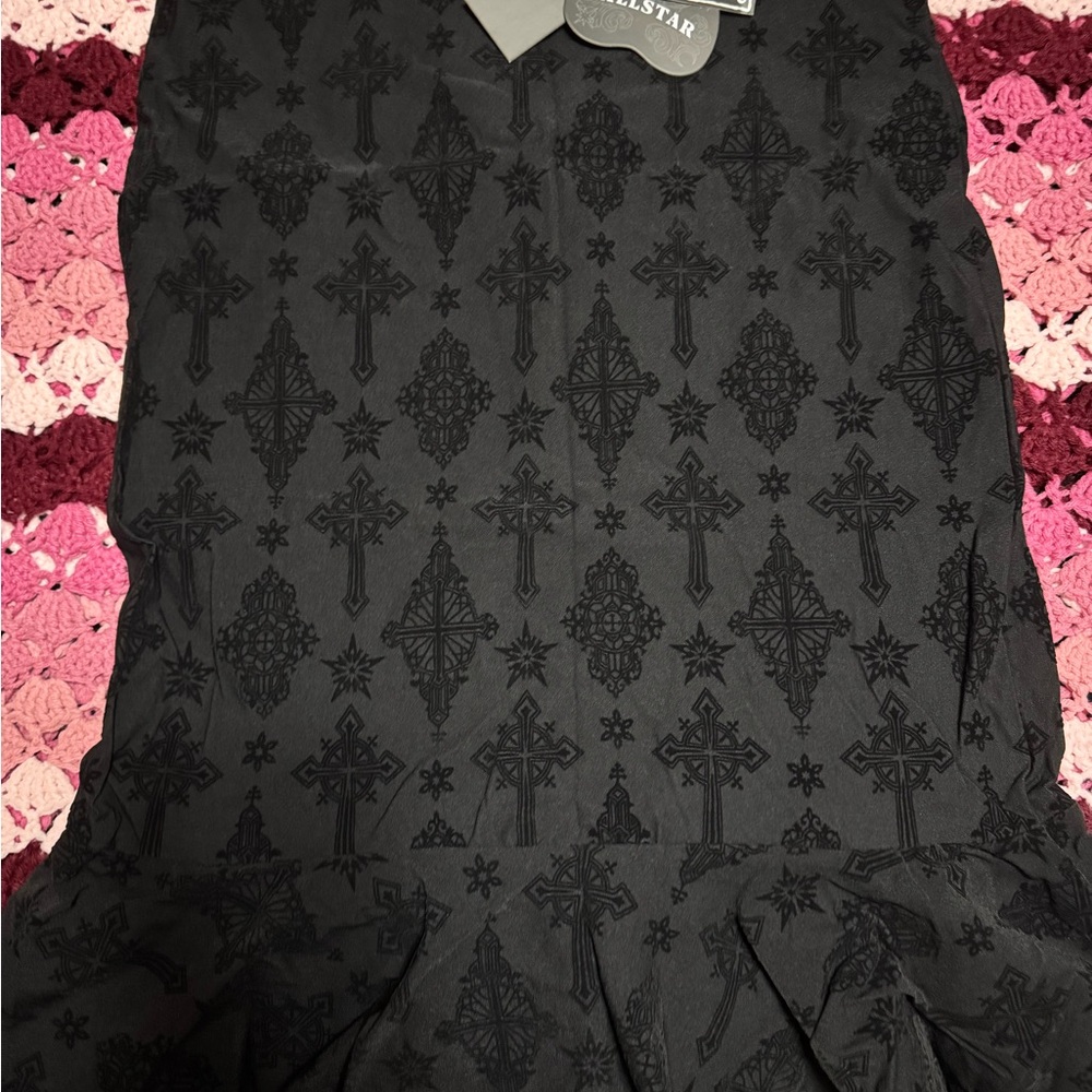 Killstar Black Gothic Midi Skirt